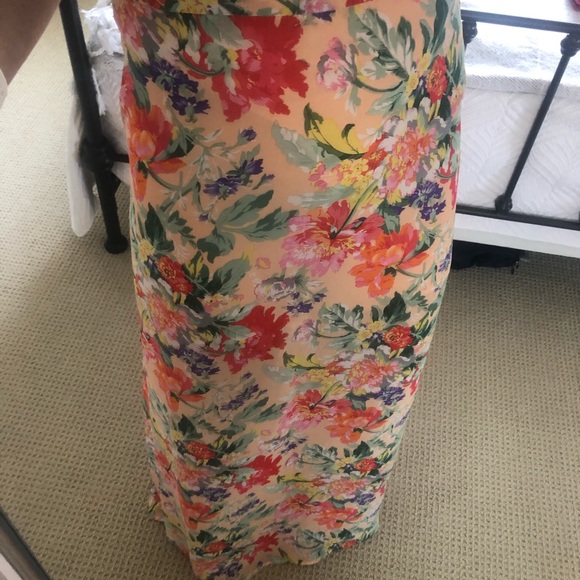 High waisted maxi floral skirt - Picture 4 of 9